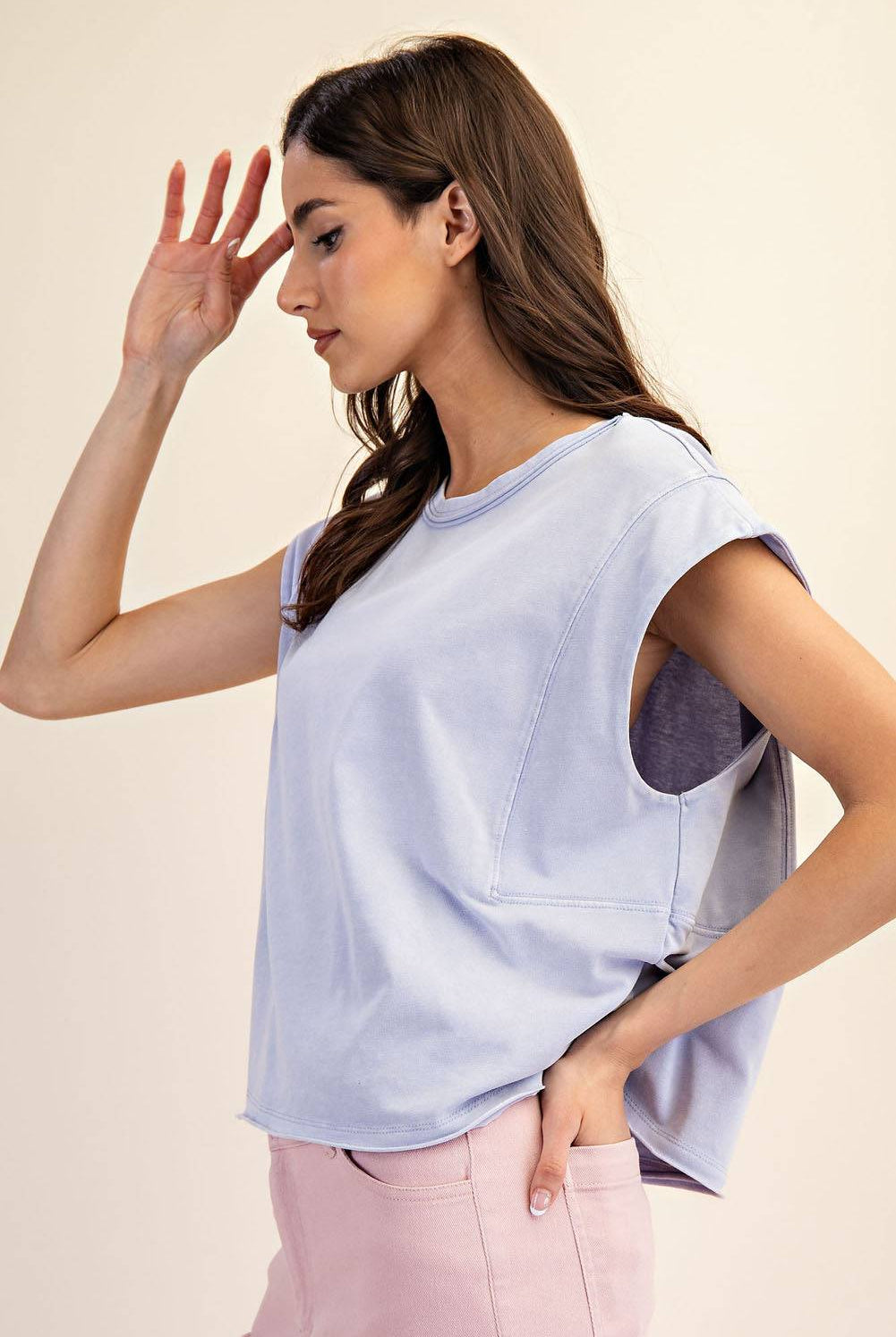 Cotton Poly Sleeveless Tank - Hype Up