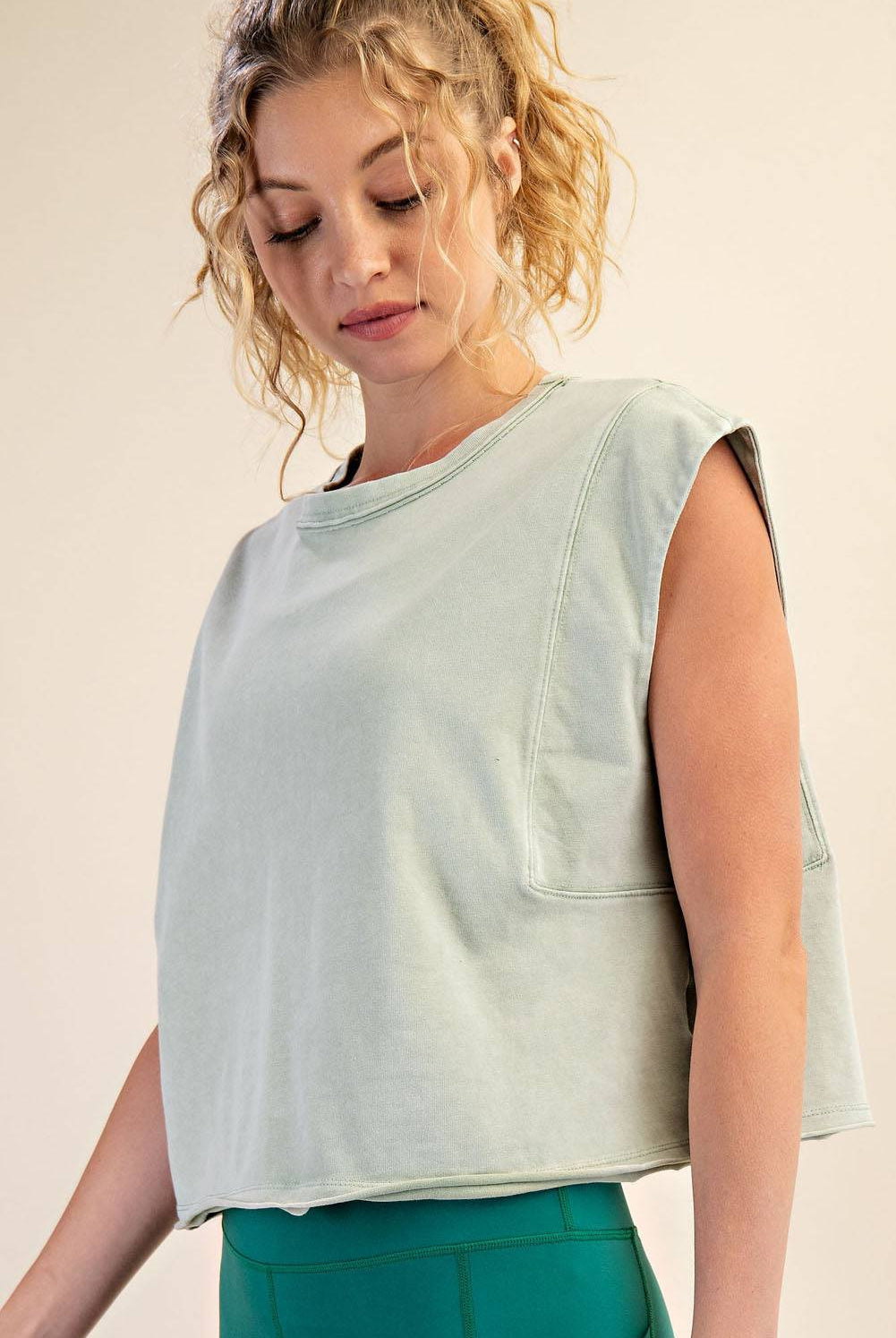 Cotton Poly Sleeveless Tank - Hype Up