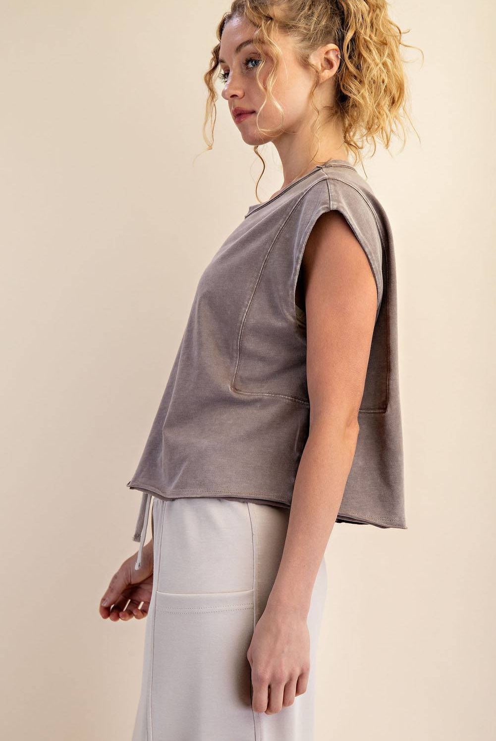 Cotton Poly Sleeveless Tank - Hype Up