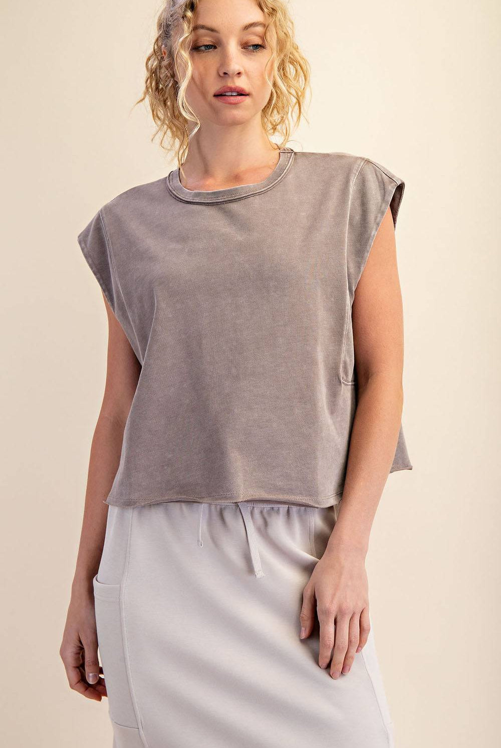 Cotton Poly Sleeveless Tank - Hype Up