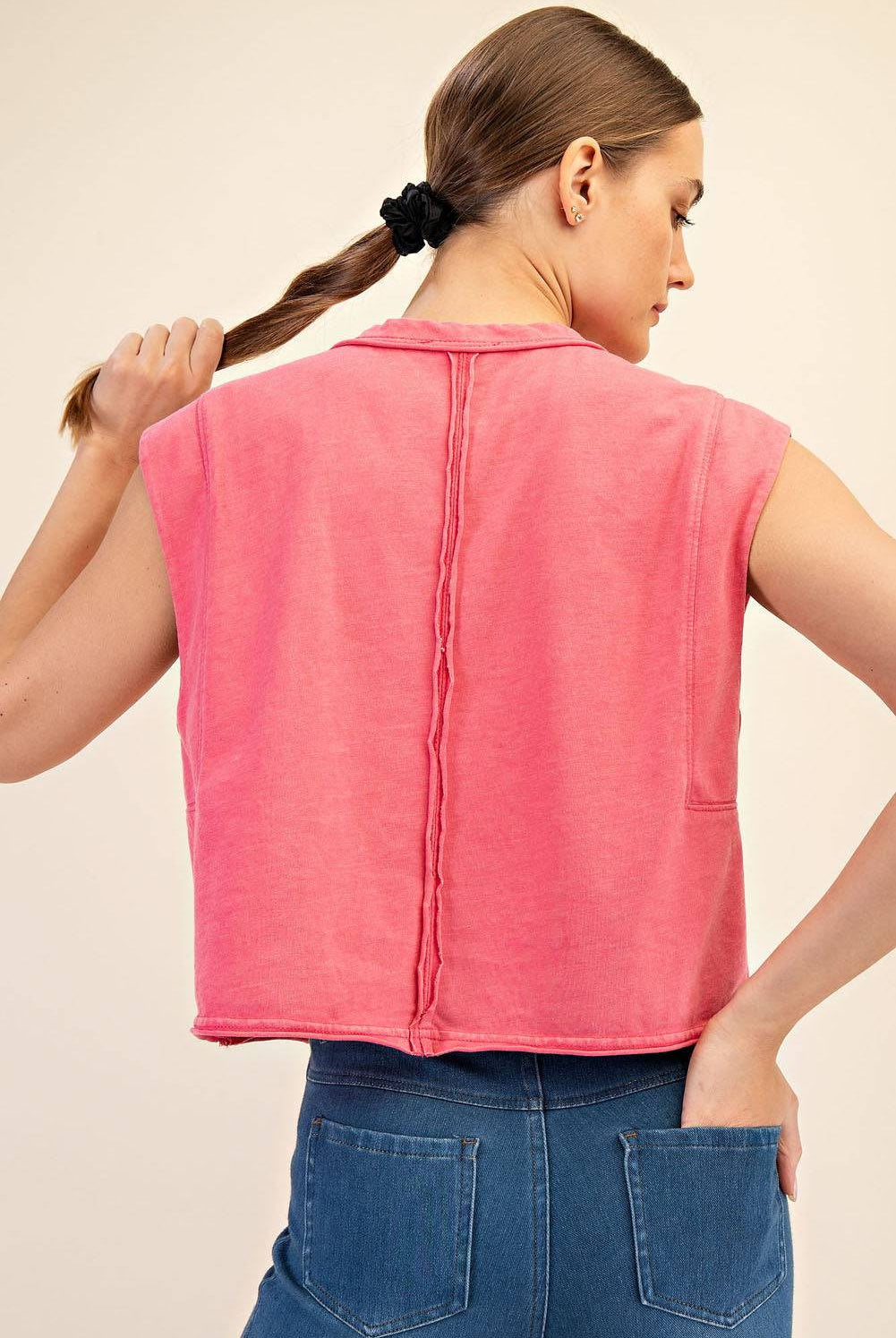 Cotton Poly Sleeveless Tank - Hype Up