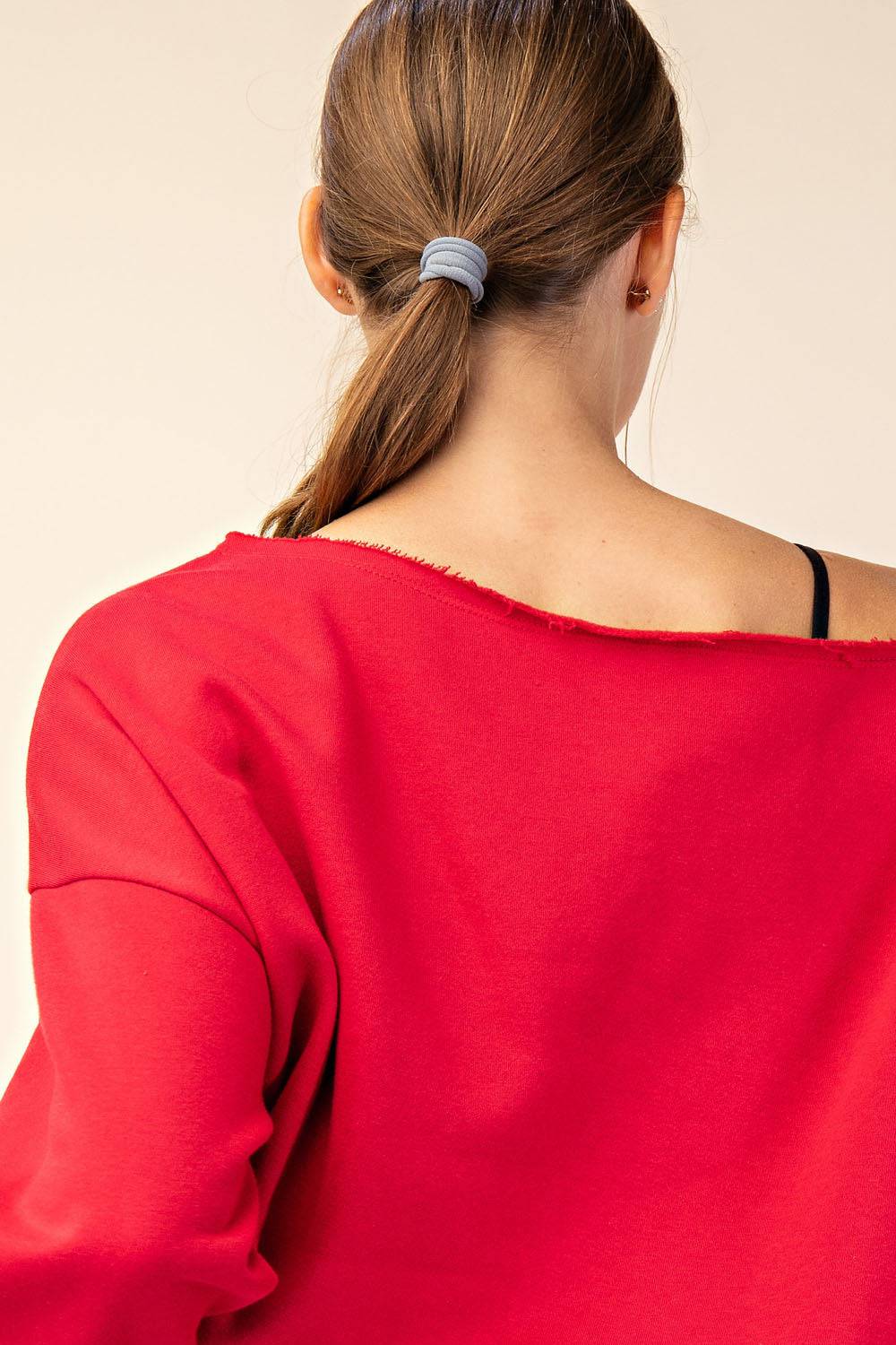 Off Shoulder Sweatshirt - Hype Up