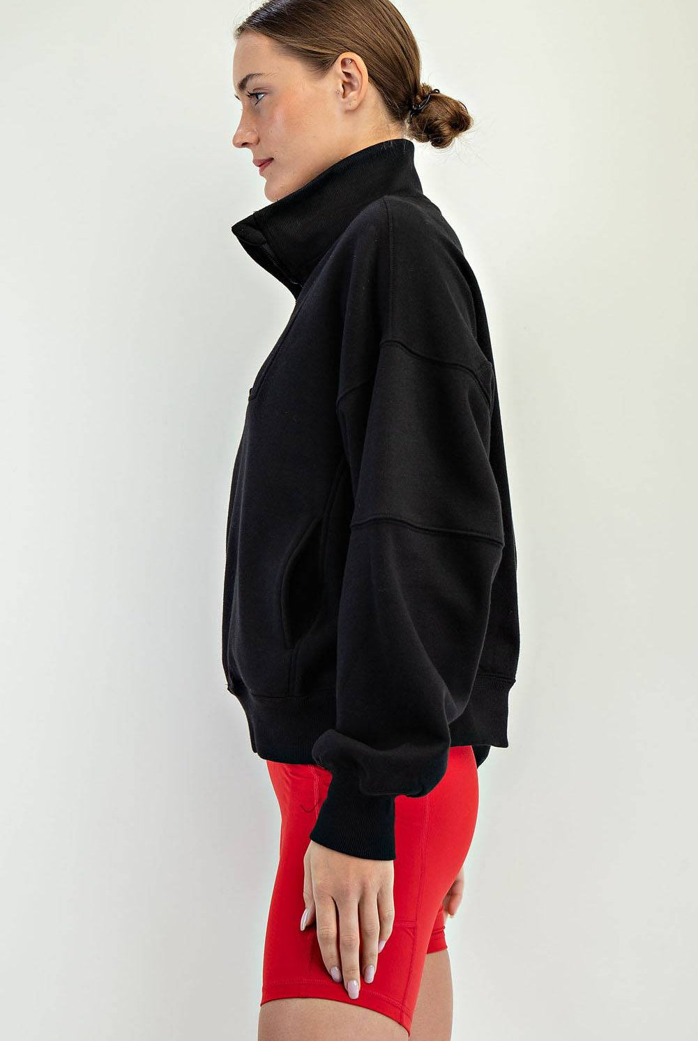 Fleece Quarter Zip Top - Hype Up