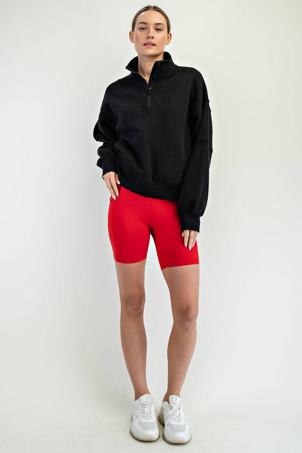 Fleece Quarter Zip Top - Hype Up