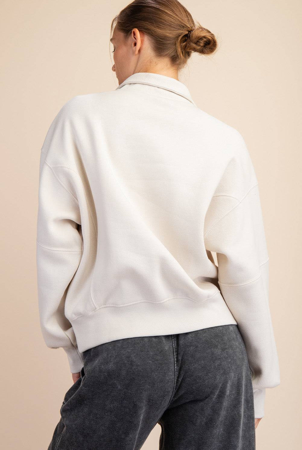 Fleece Quarter Zip Top - Hype Up