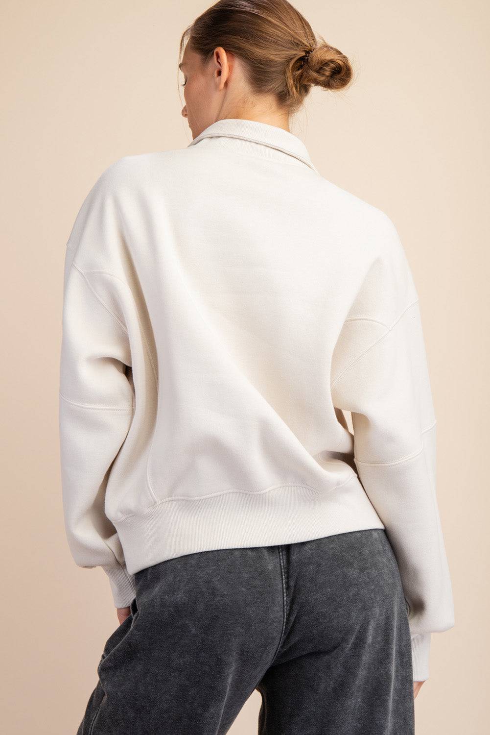 Fleece Quarter Zip Top - Hype Up