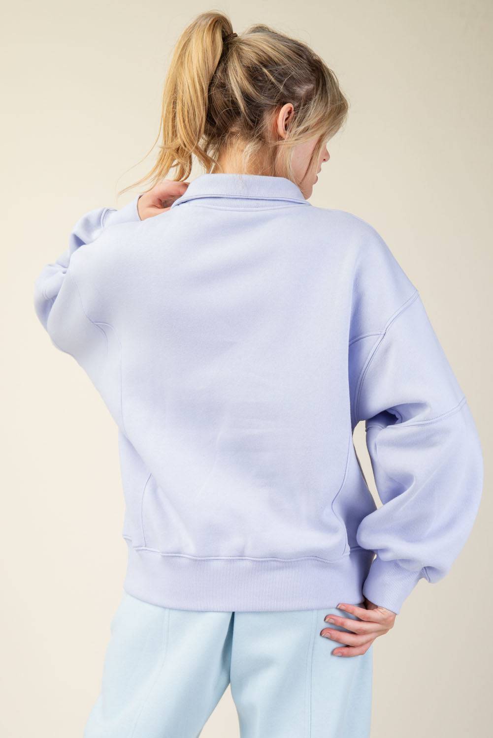 Fleece Quarter Zip Top - Hype Up