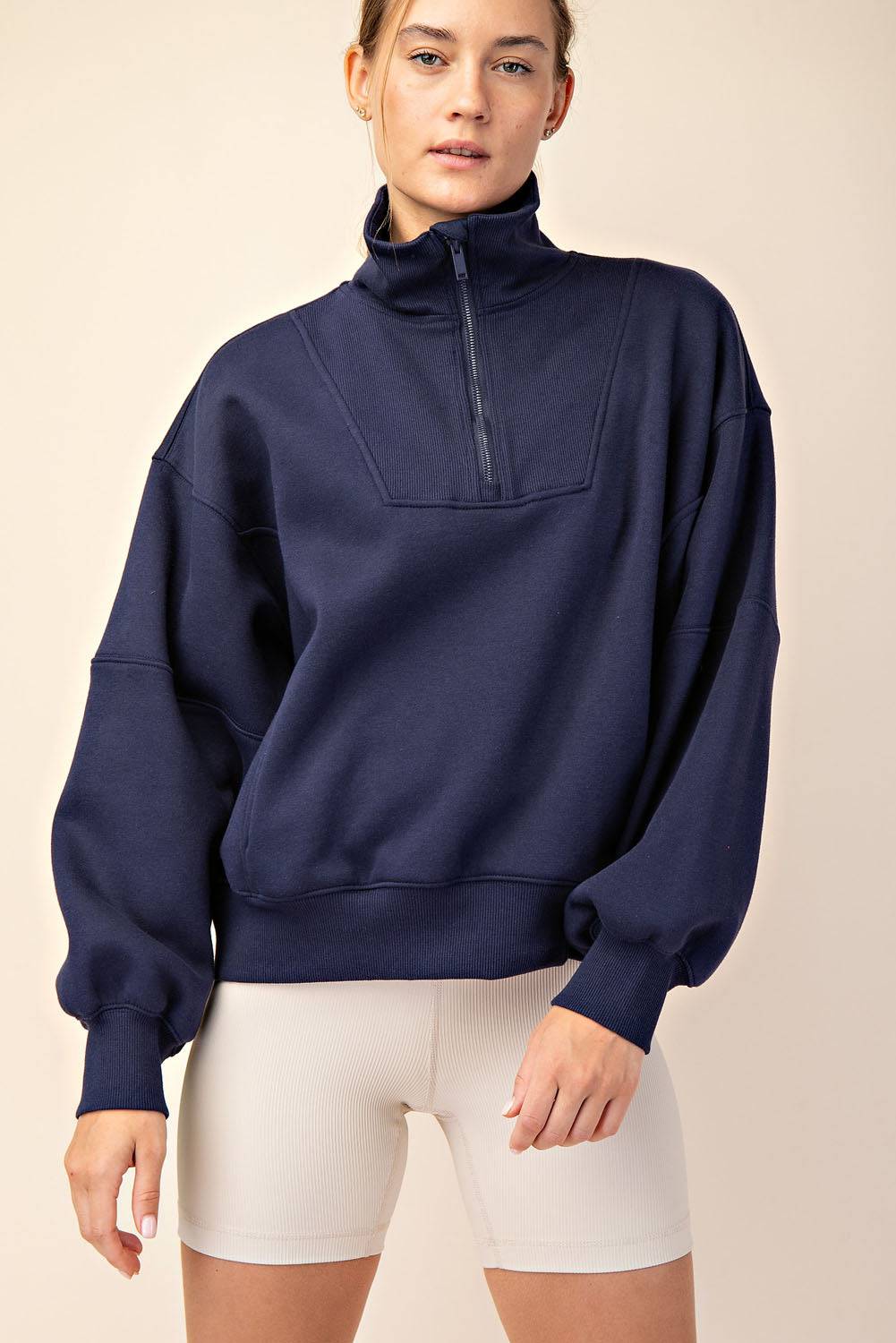 Fleece Quarter Zip Top - Hype Up