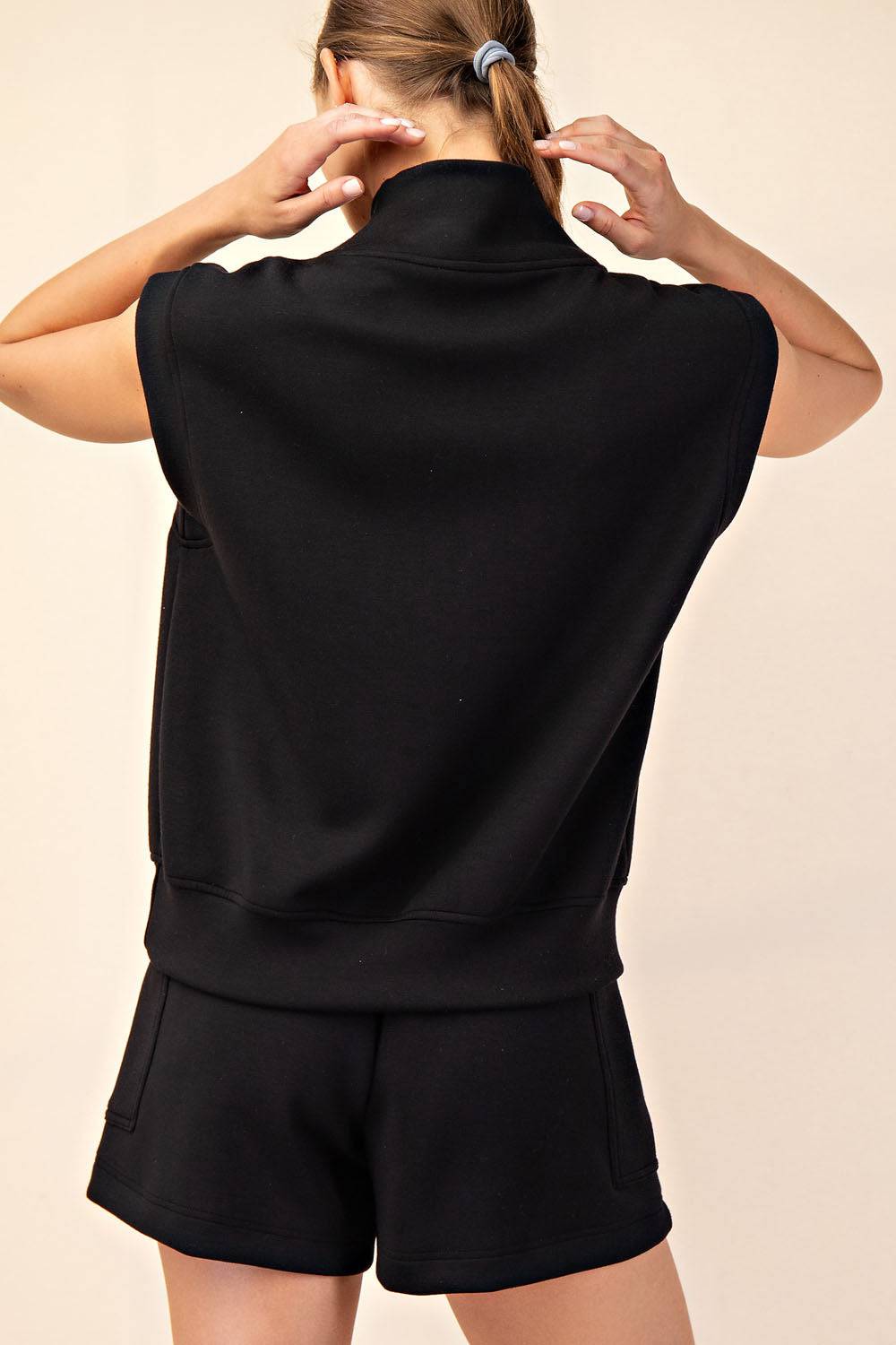 Modal Scuba V-neck Top - Hype Up