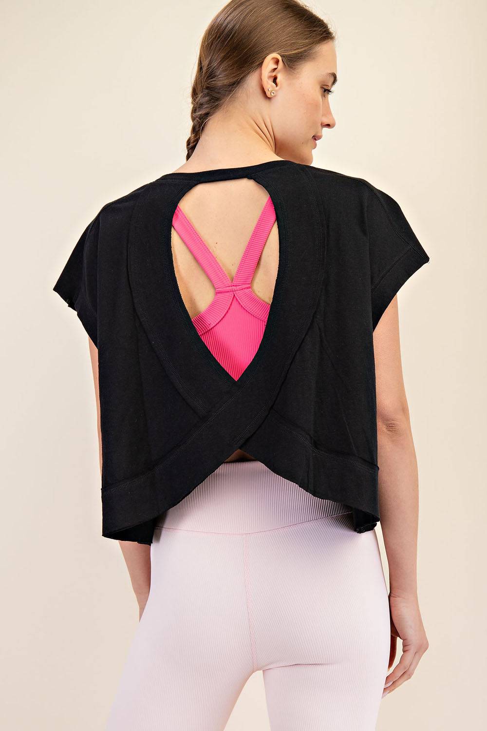 Cotton Slub Open Back Top - Hype Up