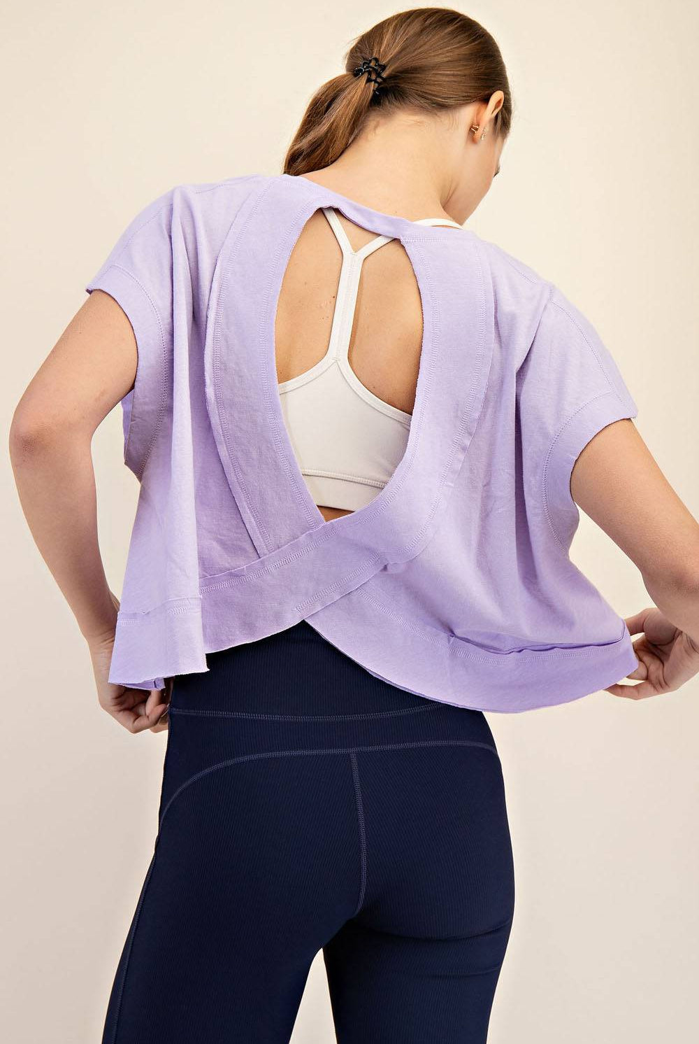 Cotton Slub Open Back Top - Hype Up
