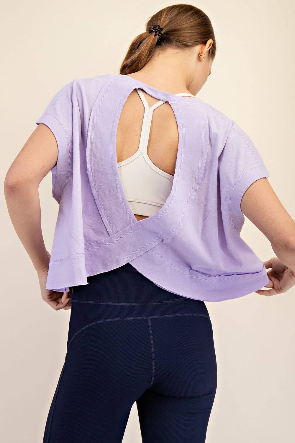 Cotton Slub Open Back Top - Hype Up