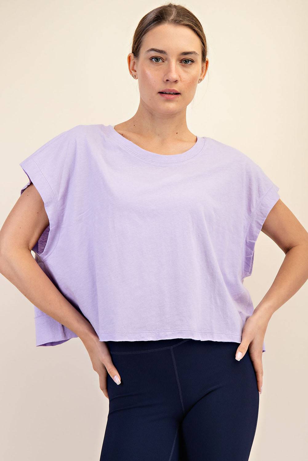 Cotton Slub Open Back Top - Hype Up