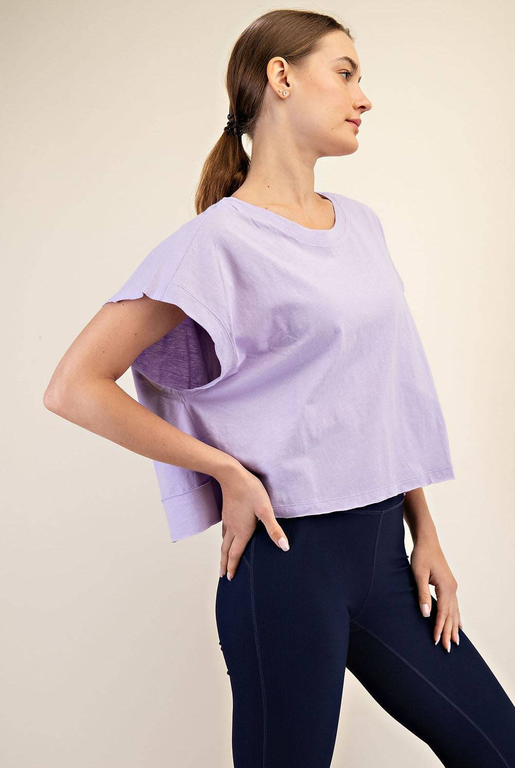Cotton Slub Open Back Top - Hype Up