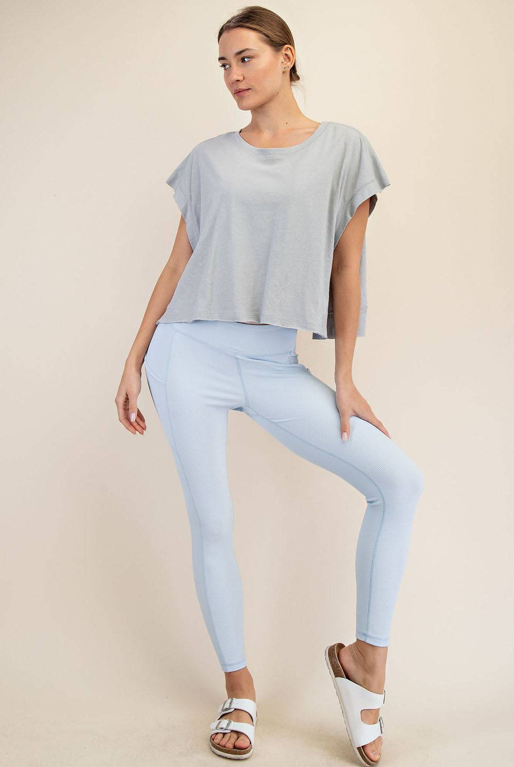 Cotton Slub Open Back Top - Hype Up