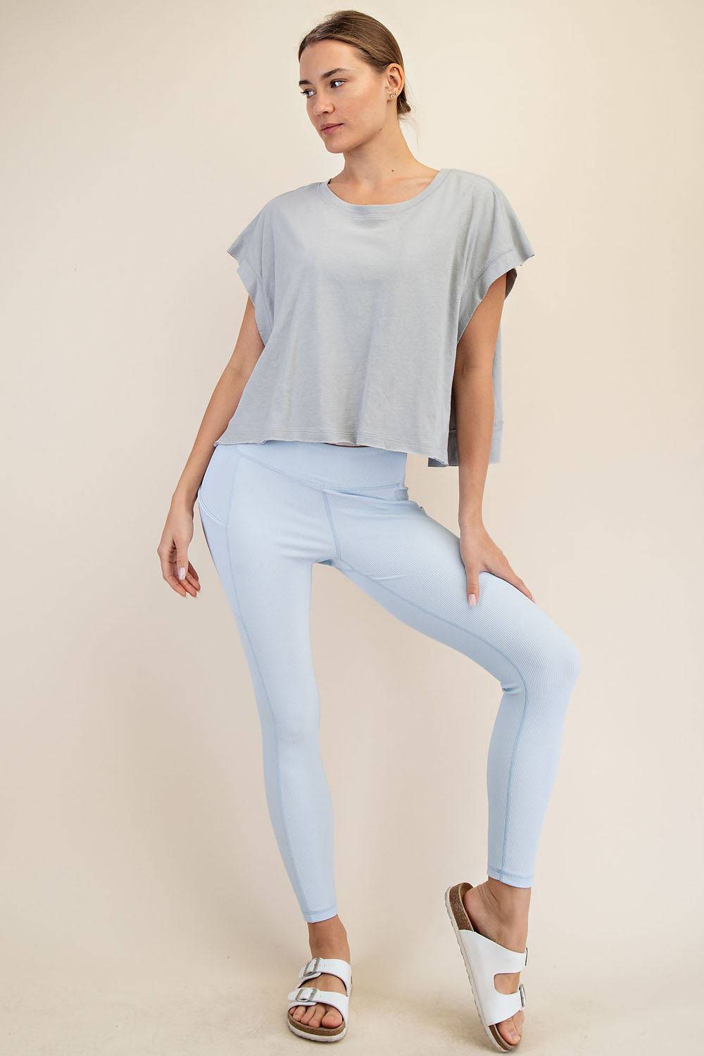 Cotton Slub Open Back Top - Hype Up