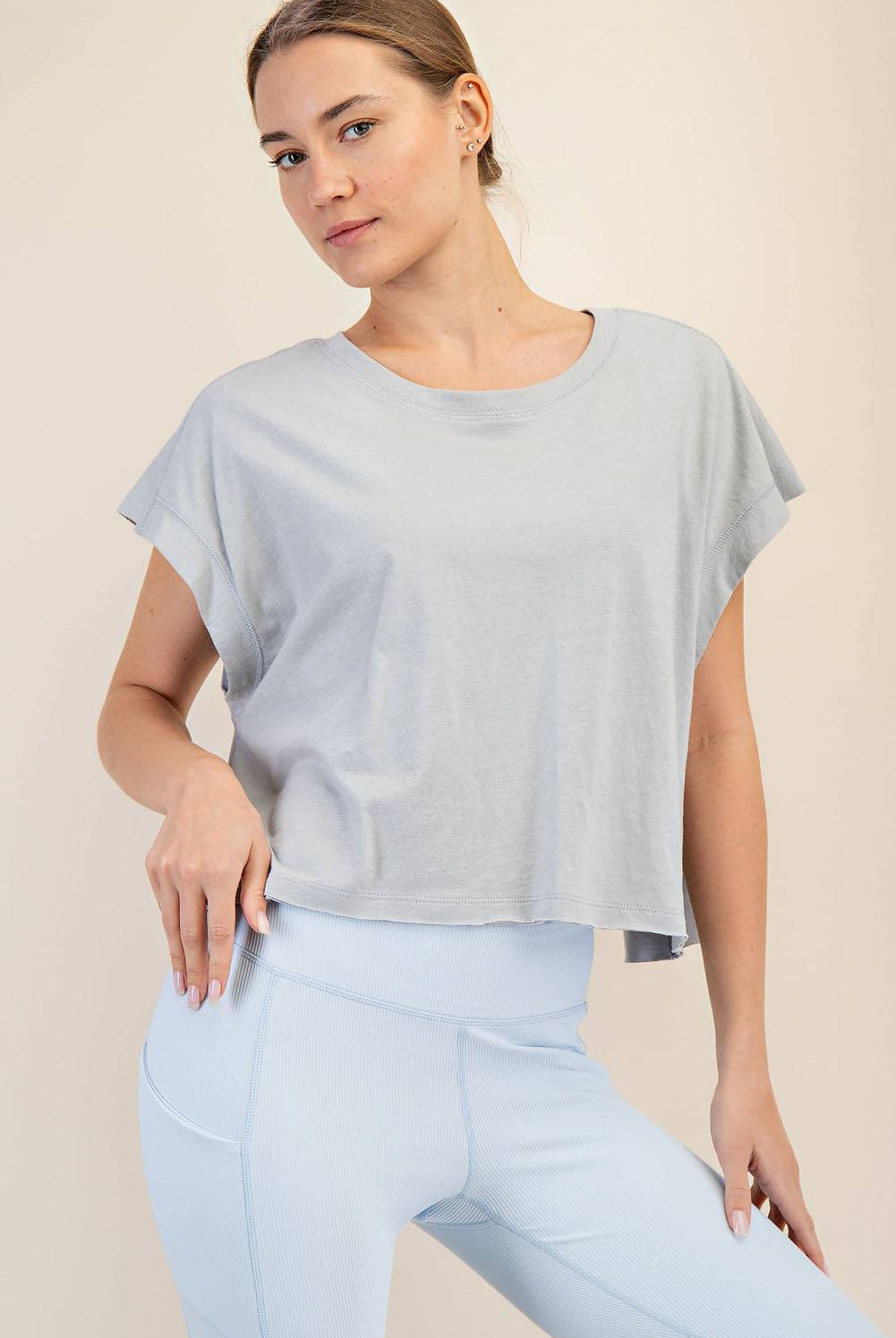 Cotton Slub Open Back Top - Hype Up