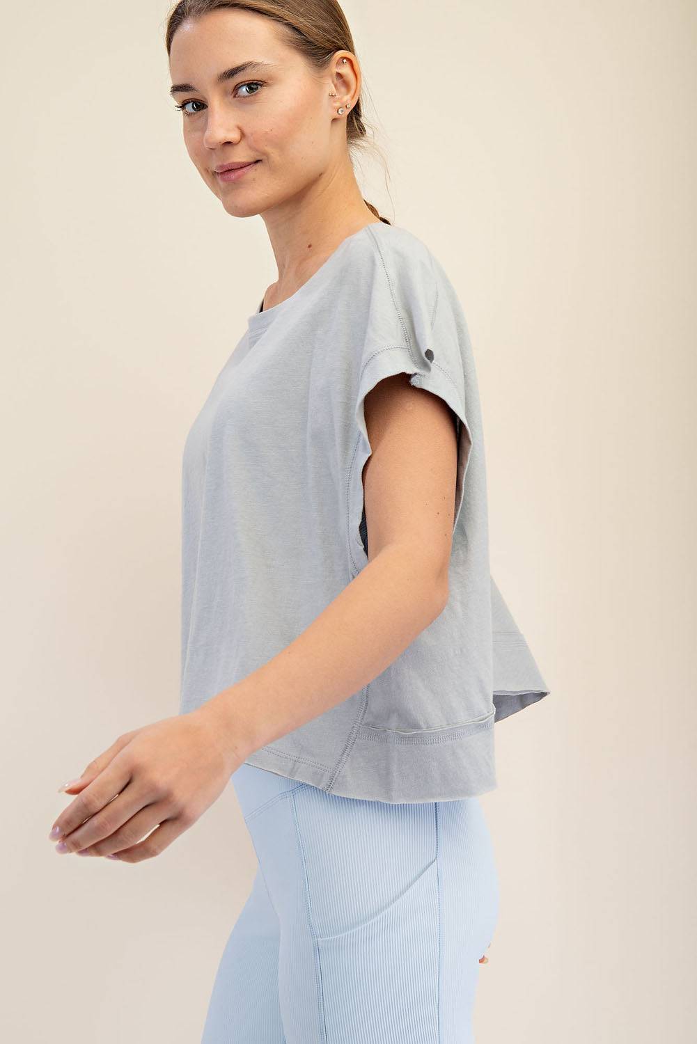 Cotton Slub Open Back Top - Hype Up