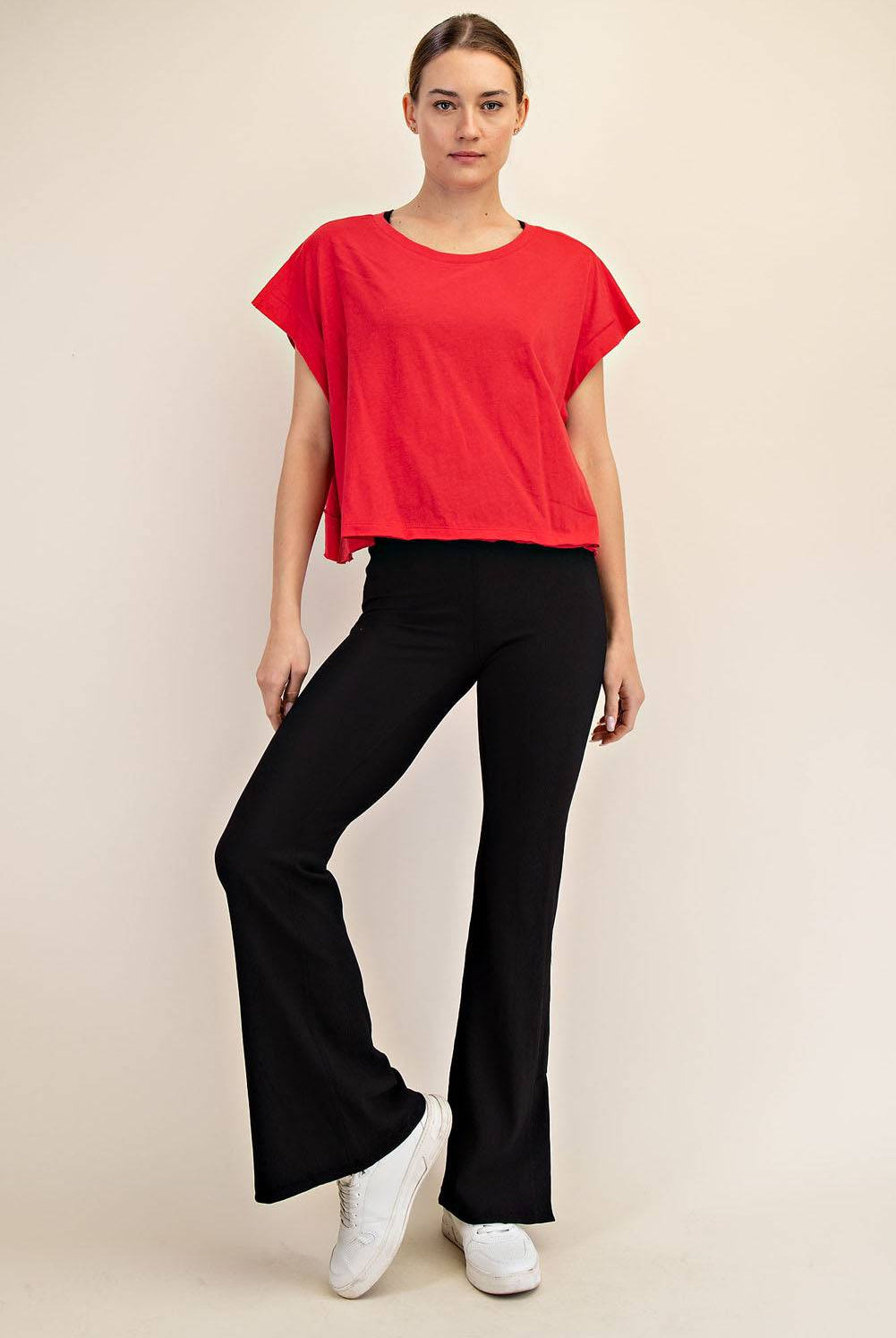 Cotton Slub Open Back Top - Hype Up