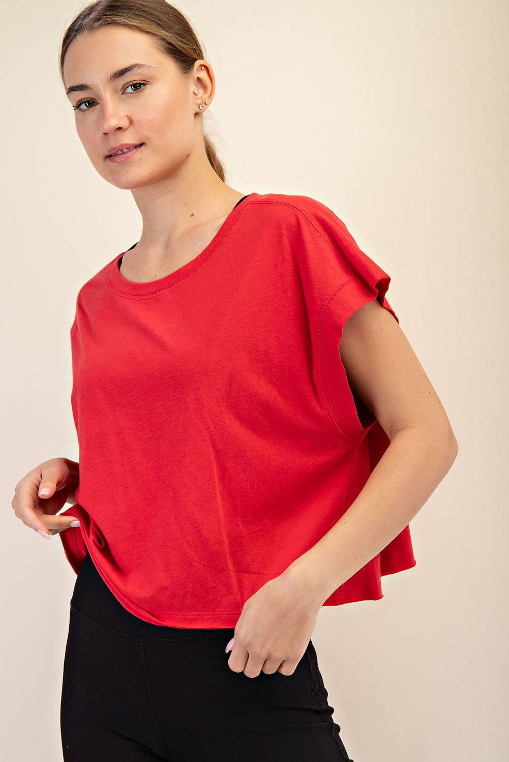 Cotton Slub Open Back Top - Hype Up