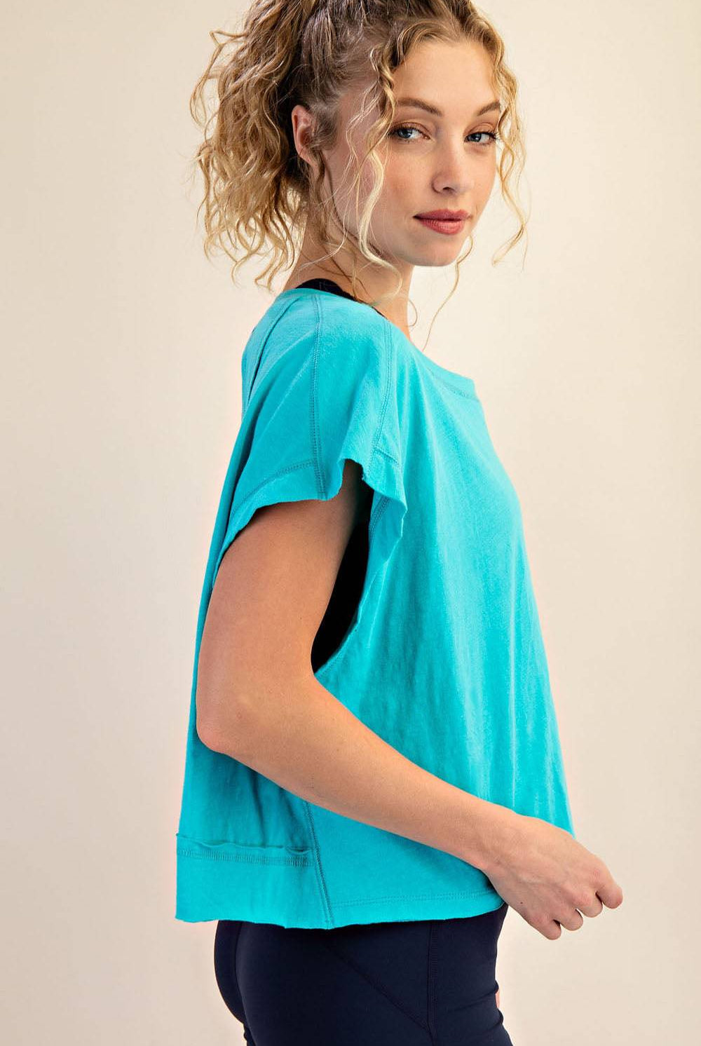 Cotton Slub Open Back Top - Hype Up