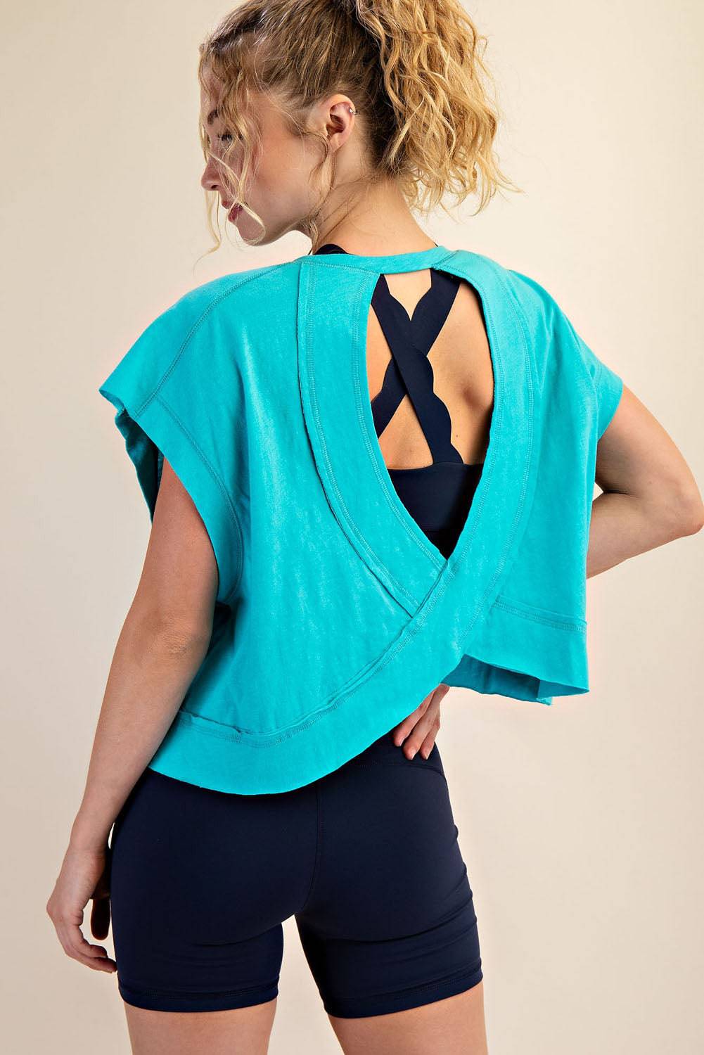 Cotton Slub Open Back Top - Hype Up