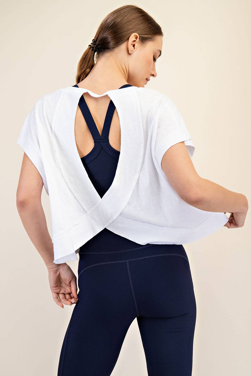 Cotton Slub Open Back Top - Hype Up