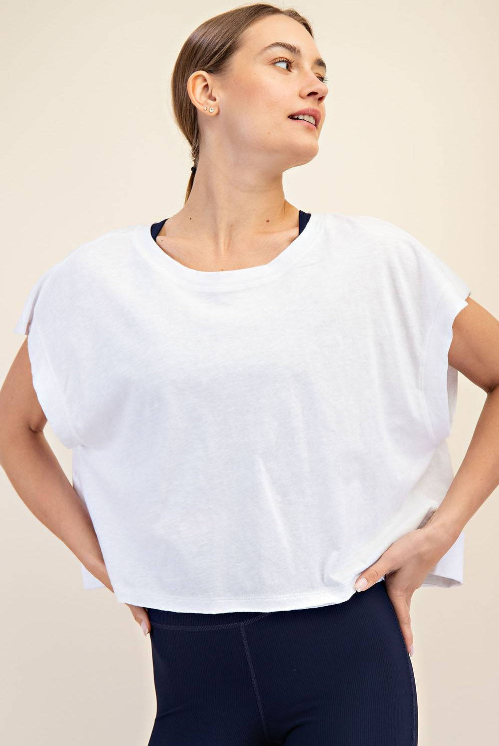 Cotton Slub Open Back Top - Hype Up