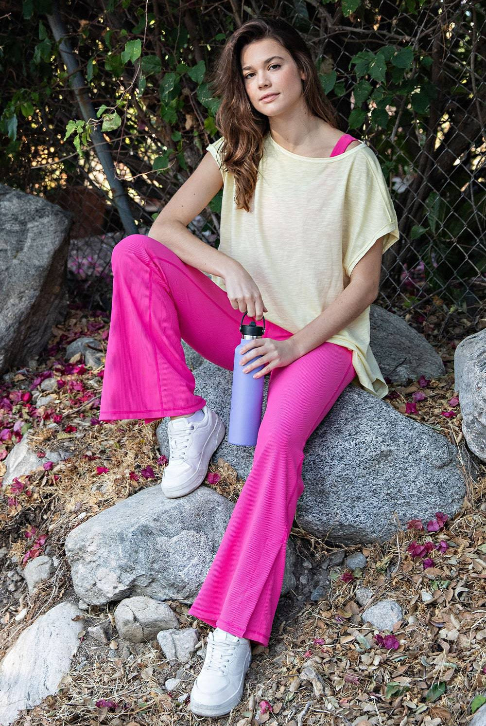 CVC Slub Oversized Short Sleeve Top - Hype Up