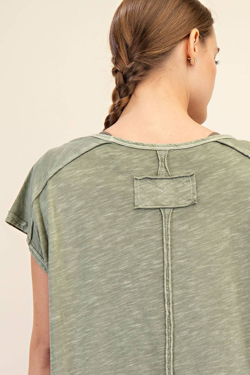 CVC Slub Oversized Short Sleeve Top - Hype Up