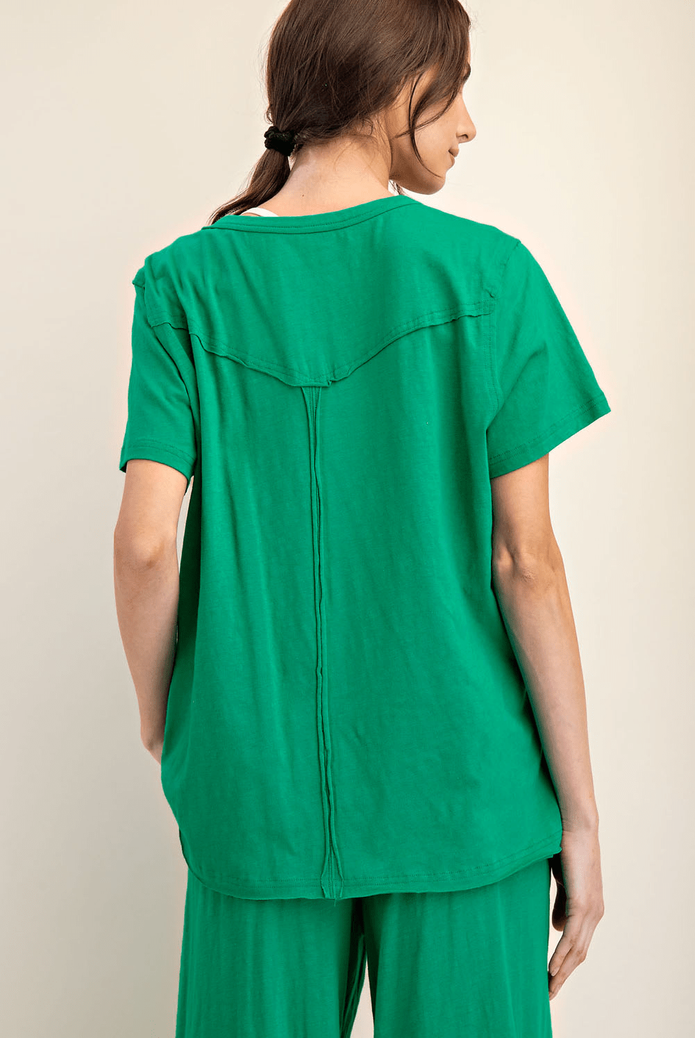 Cotton Slub Shot Sleeve Top - Hype Up