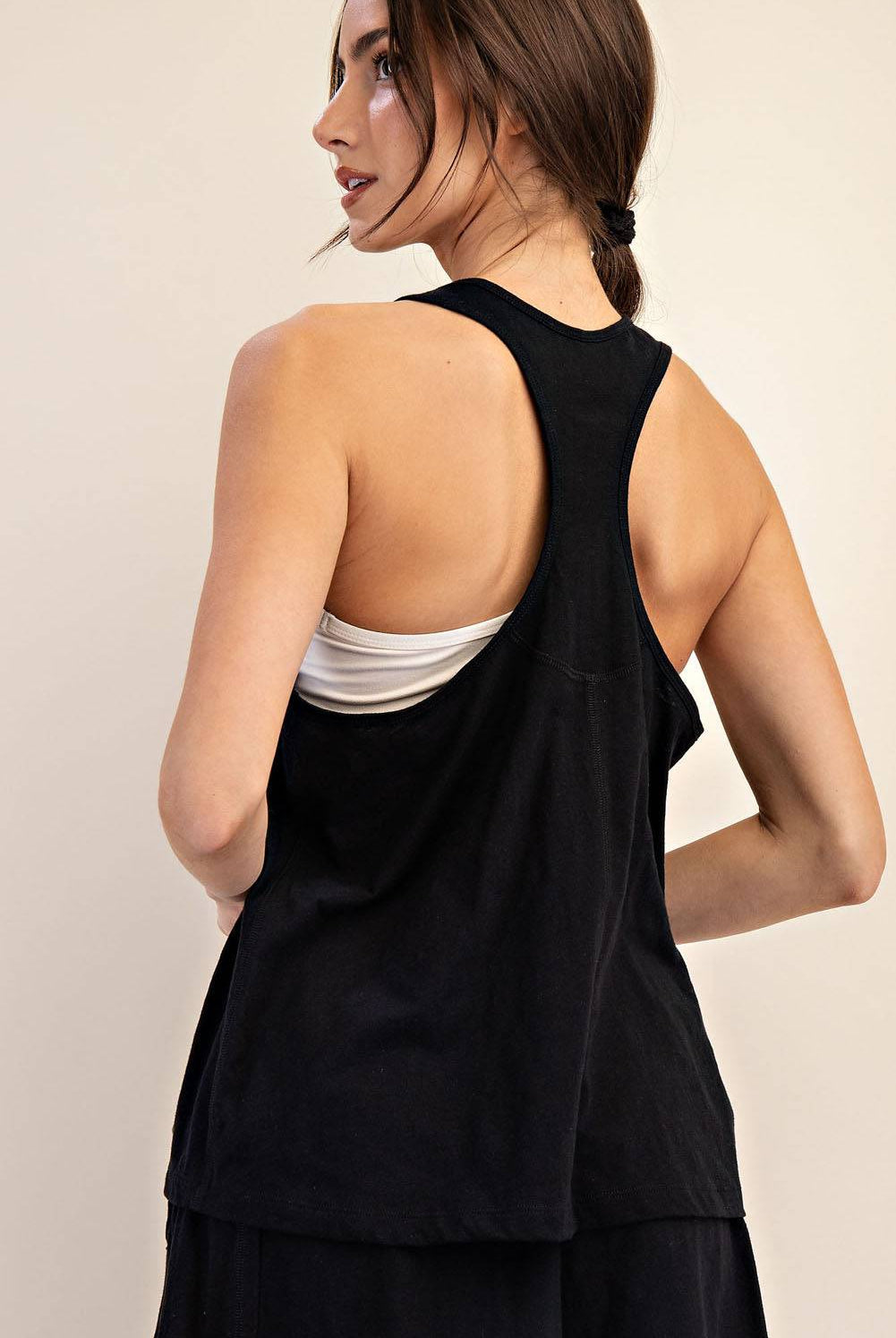Cotton Slub Sleeveless Top - Hype Up