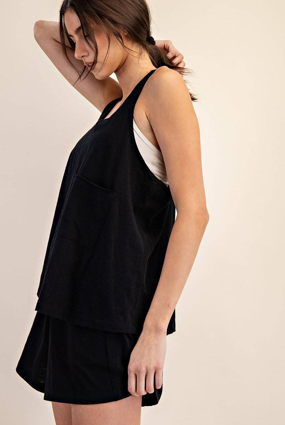 Cotton Slub Sleeveless Top - Hype Up