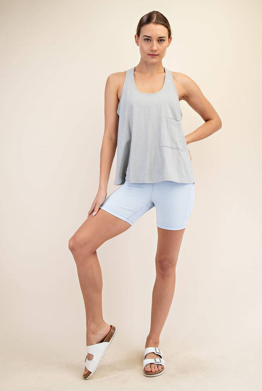 Cotton Slub Sleeveless Top - Hype Up