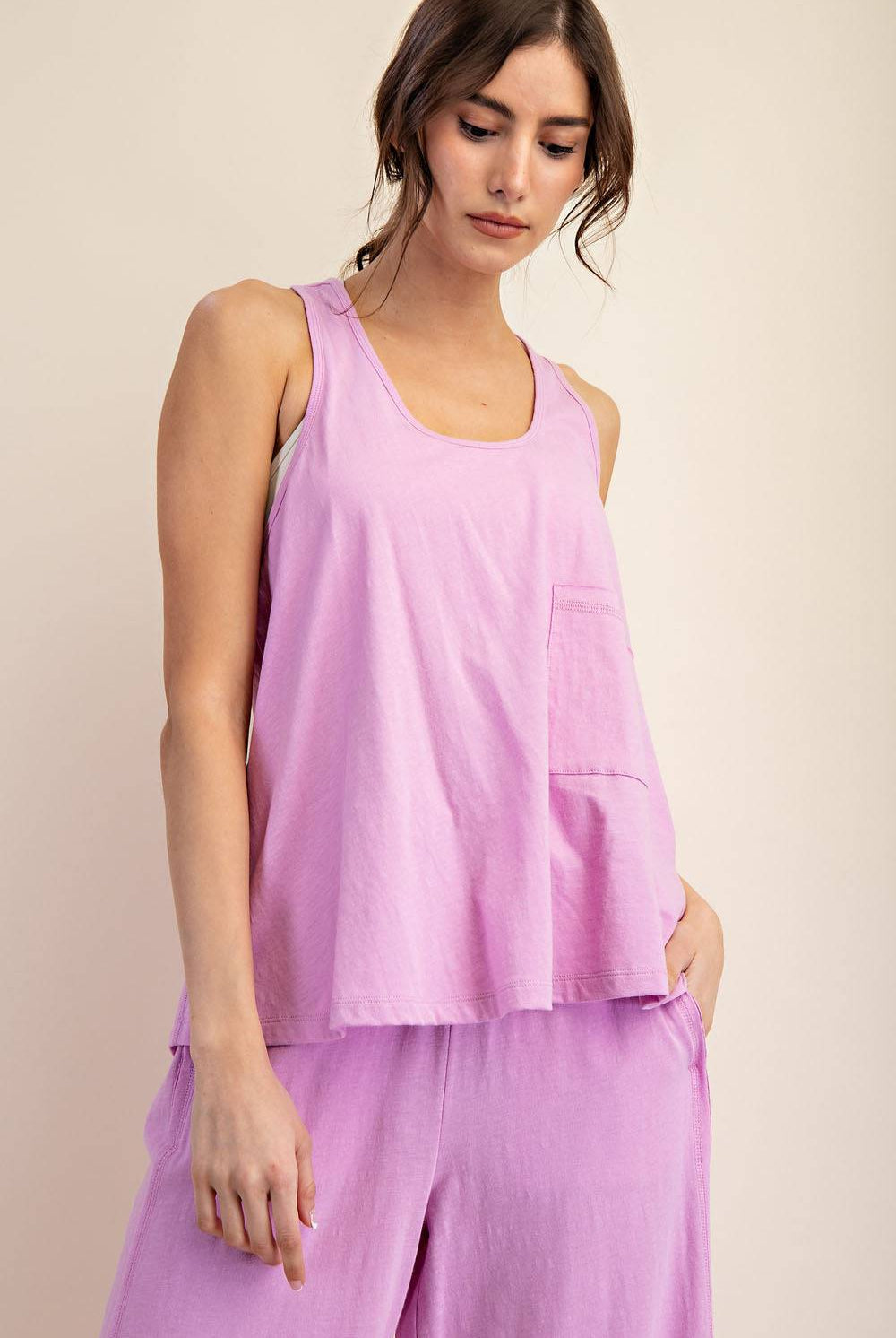 Cotton Slub Sleeveless Top - Hype Up