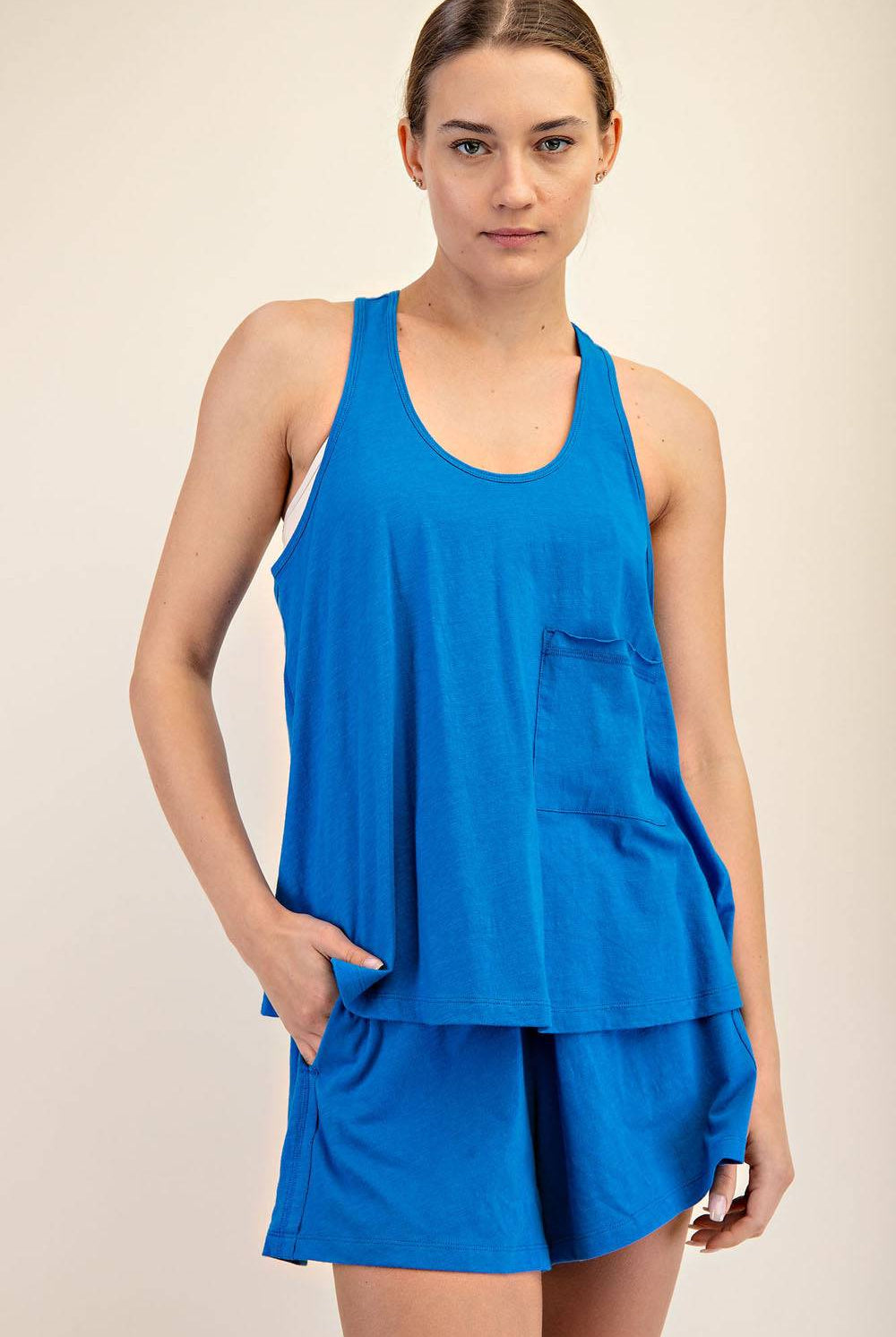 Cotton Slub Sleeveless Top - Hype Up