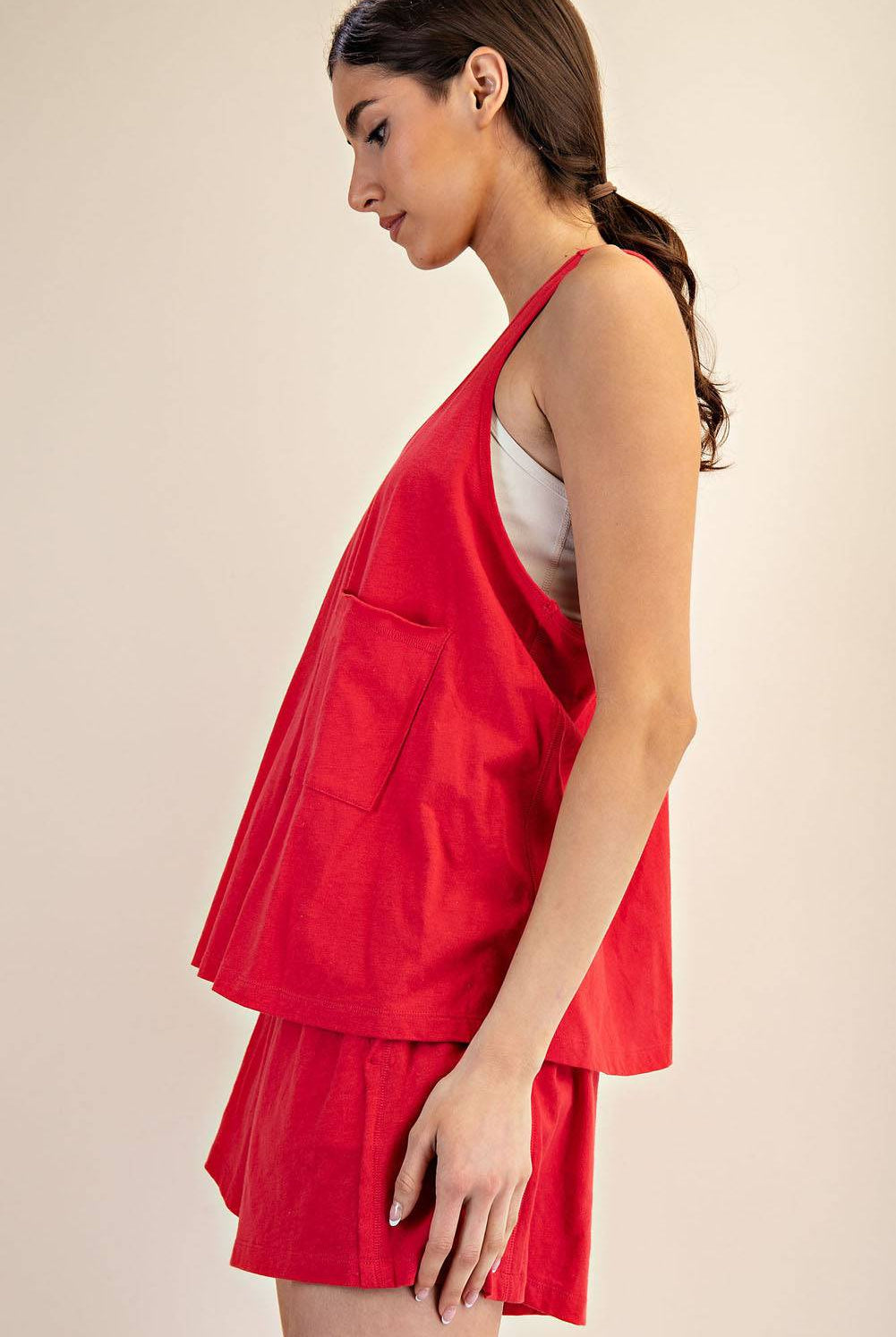 Cotton Slub Sleeveless Top - Hype Up