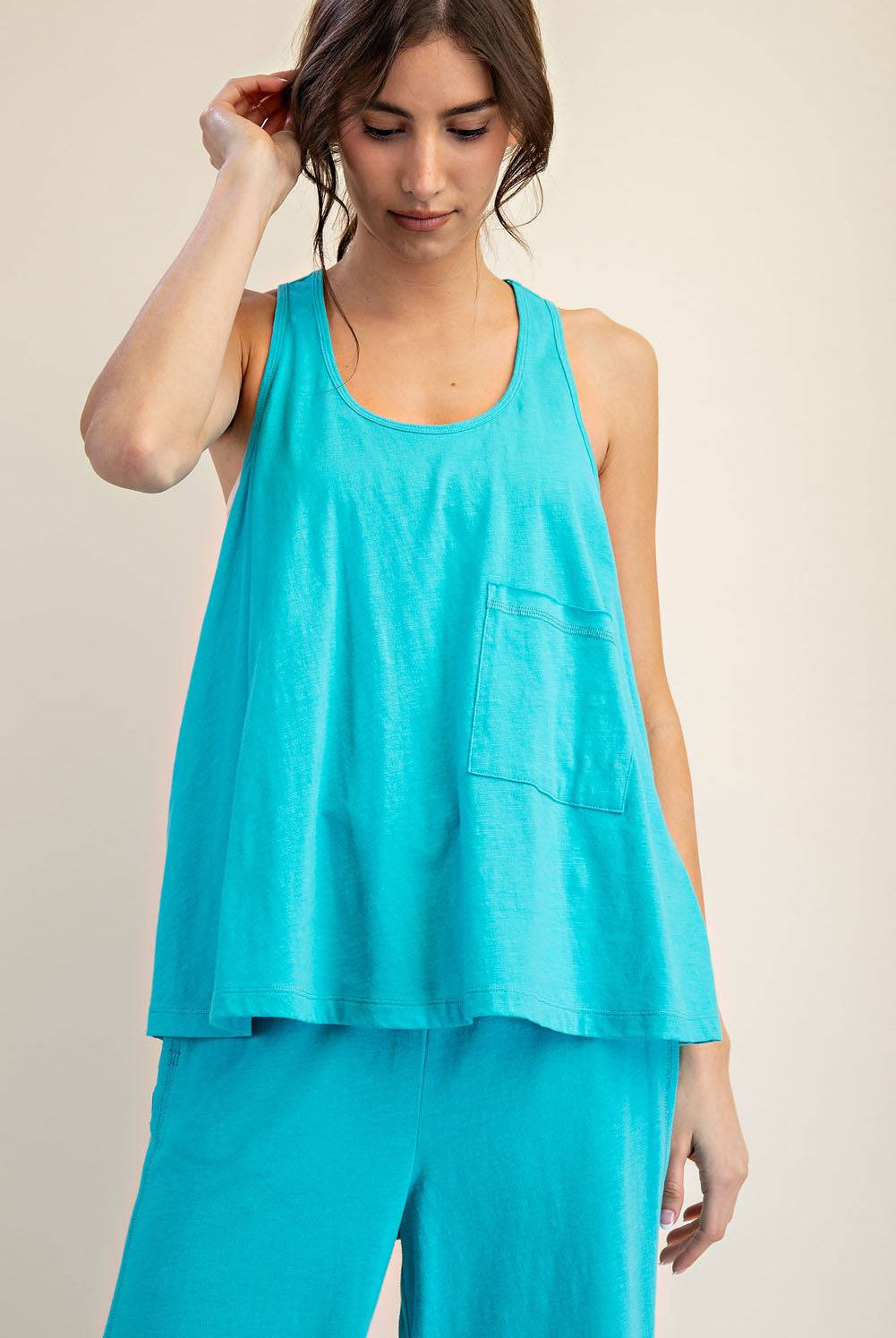 Cotton Slub Sleeveless Top - Hype Up