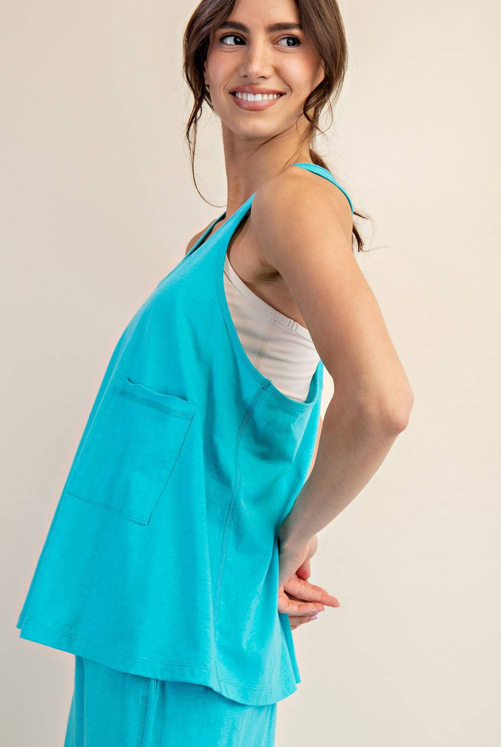 Cotton Slub Sleeveless Top - Hype Up