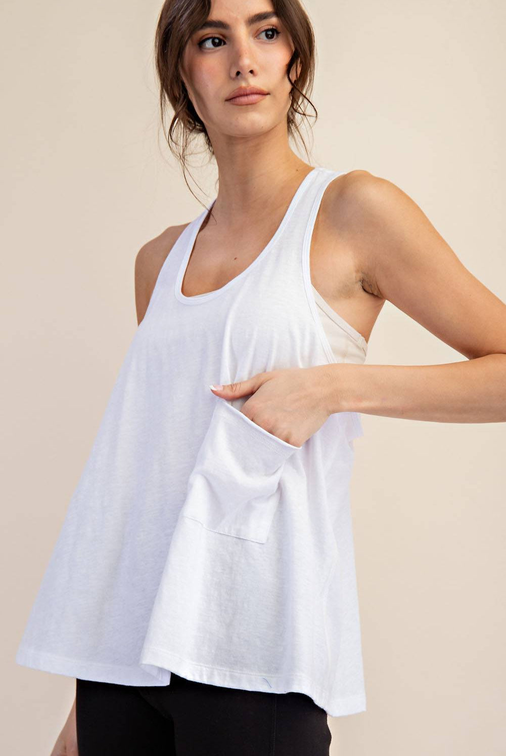 Cotton Slub Sleeveless Top - Hype Up