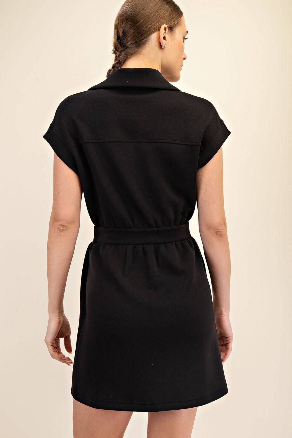 Modal Poly Half Zip Mini Dress - Hype Up