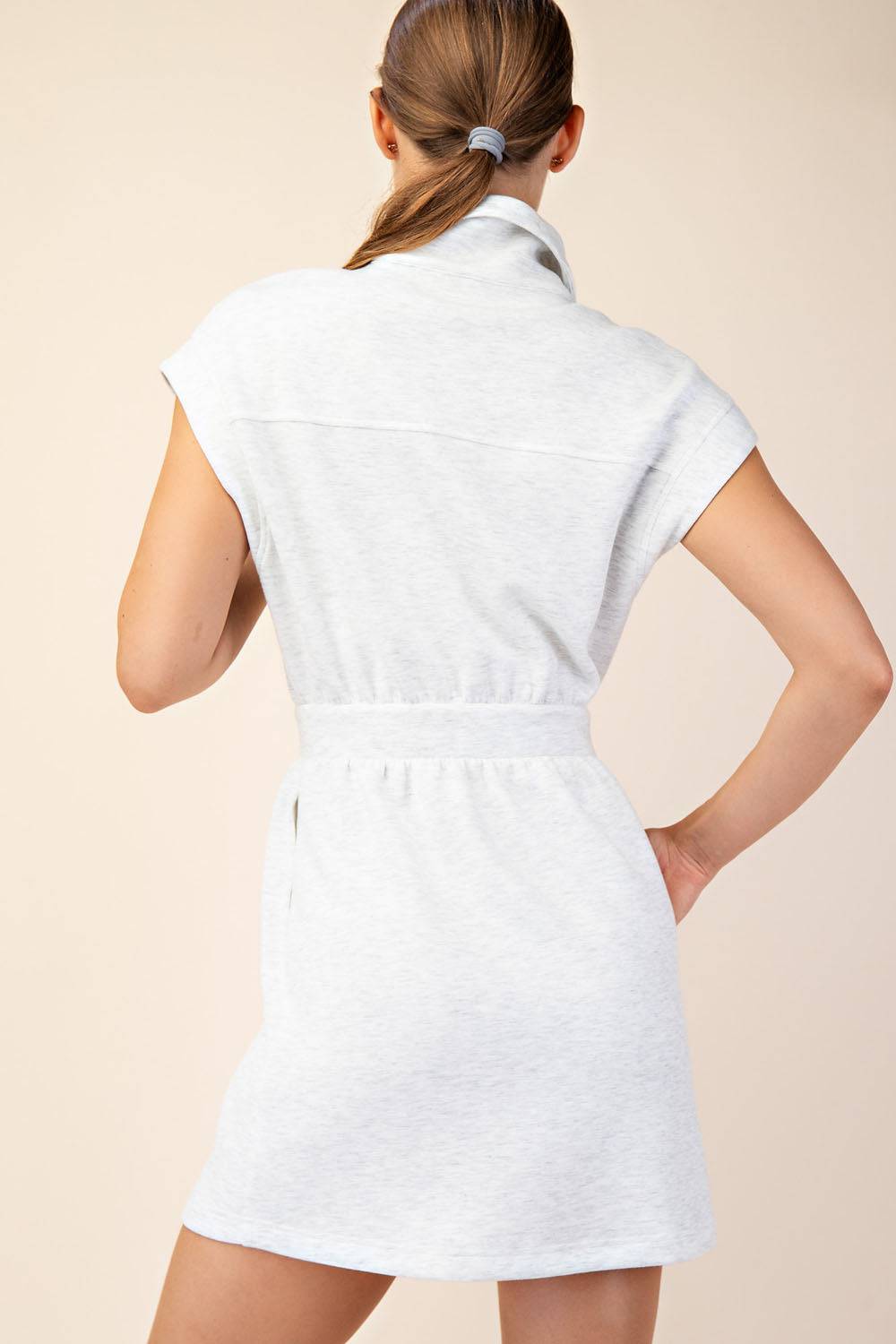 Modal Poly Half Zip Mini Dress - Hype Up