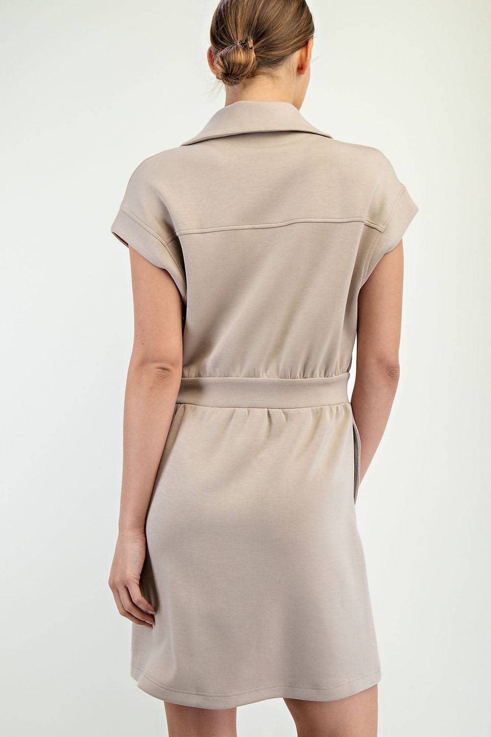 Modal Poly Half Zip Mini Dress - Hype Up