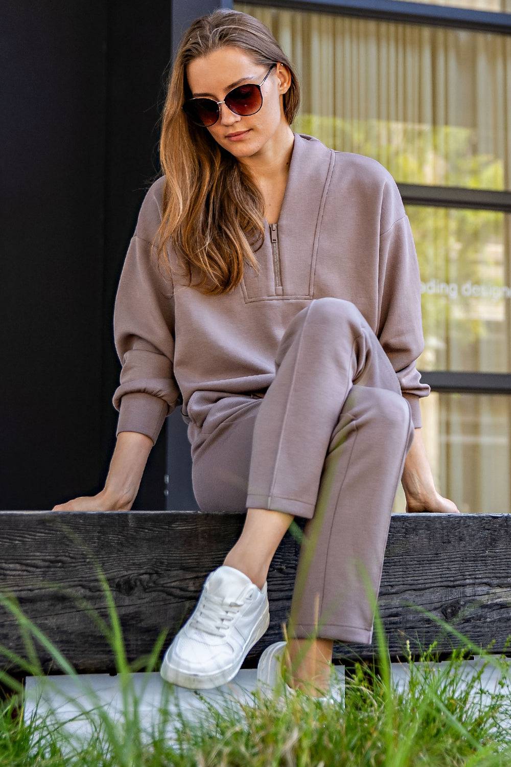 Modal Scuba V-neck Jacket - Hype Up