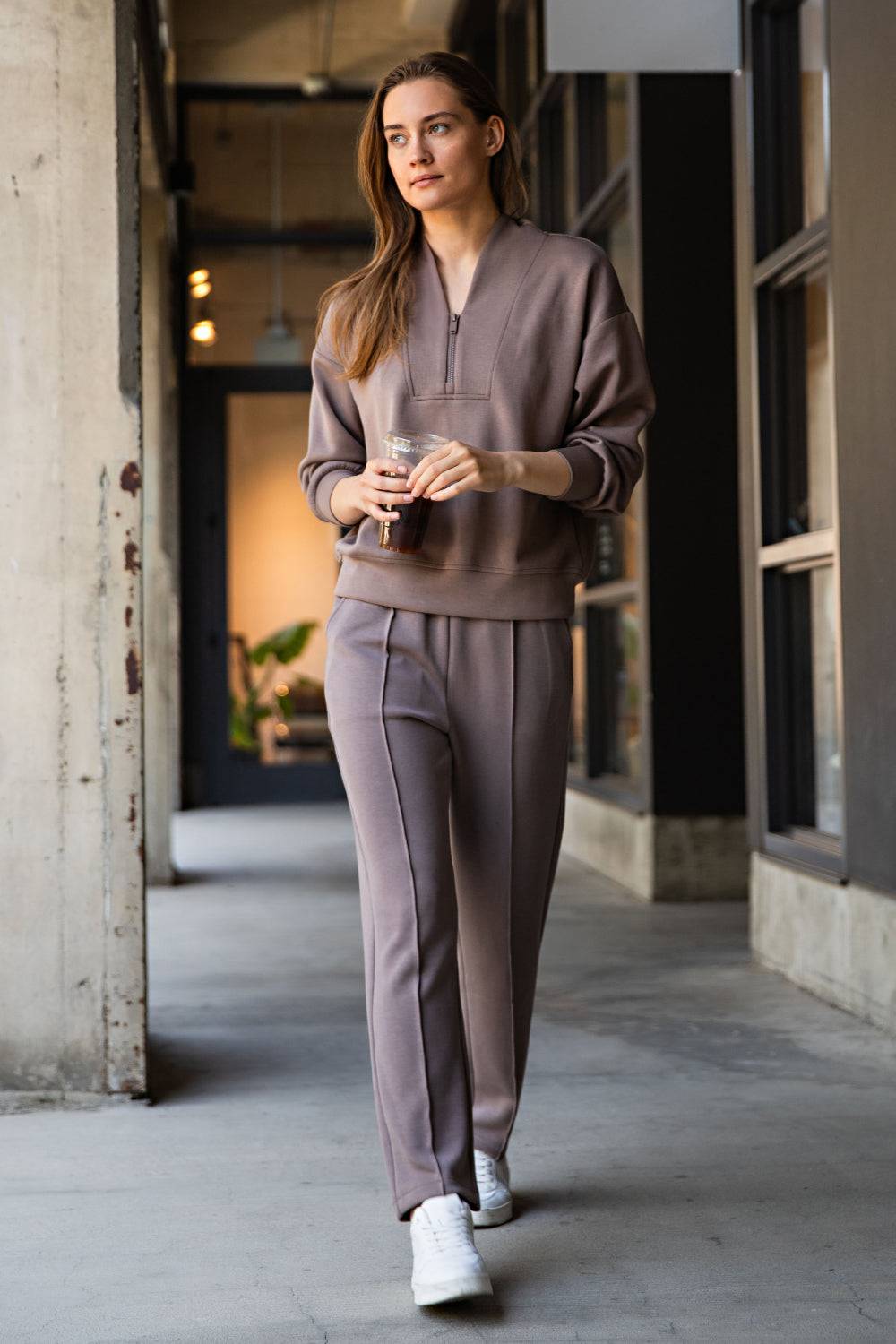 Modal Scuba V-neck Jacket - Hype Up