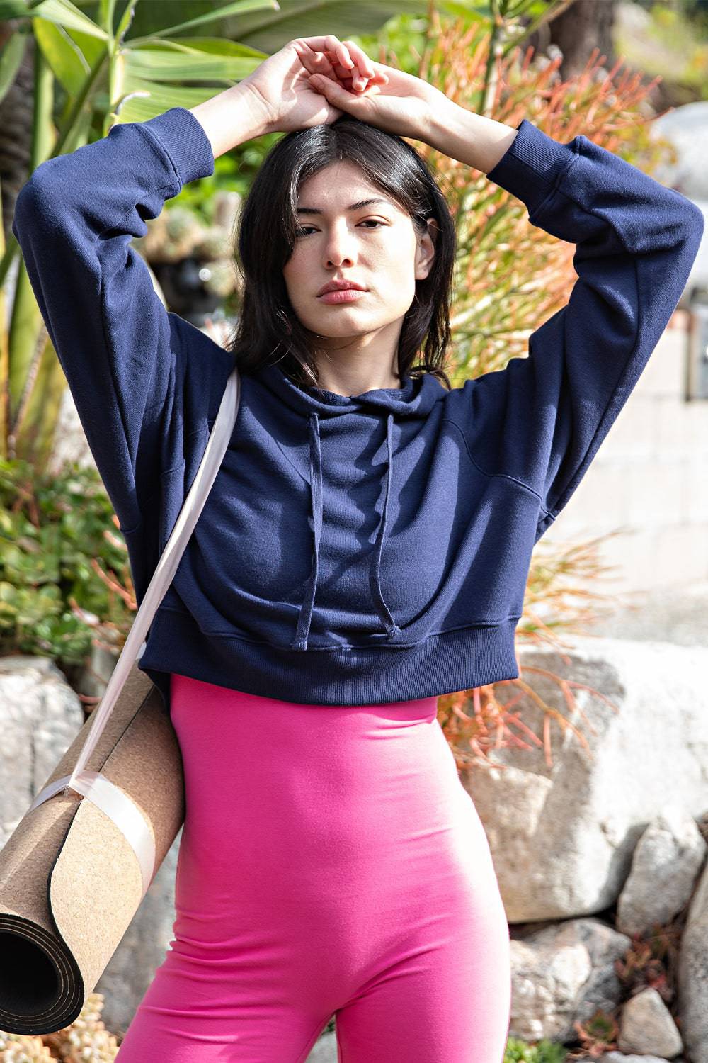 French Terry Crop Hoodie - Hype Up