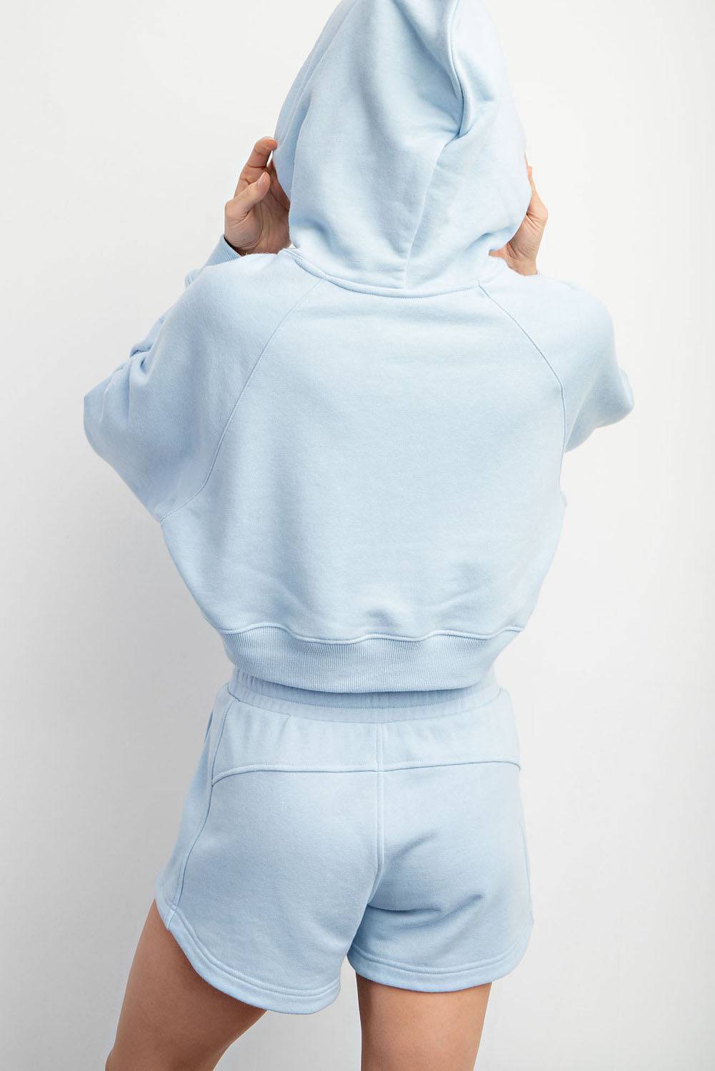 French Terry Crop Hoodie - Hype Up