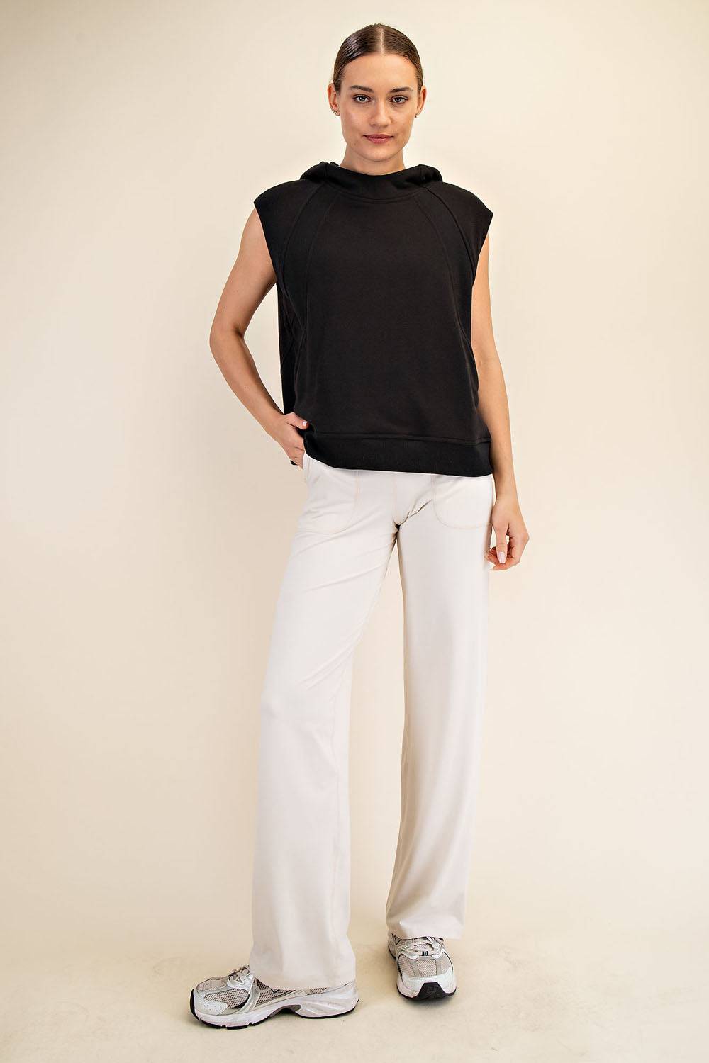 Oversized Sleeveless Hoodie - Hype Up