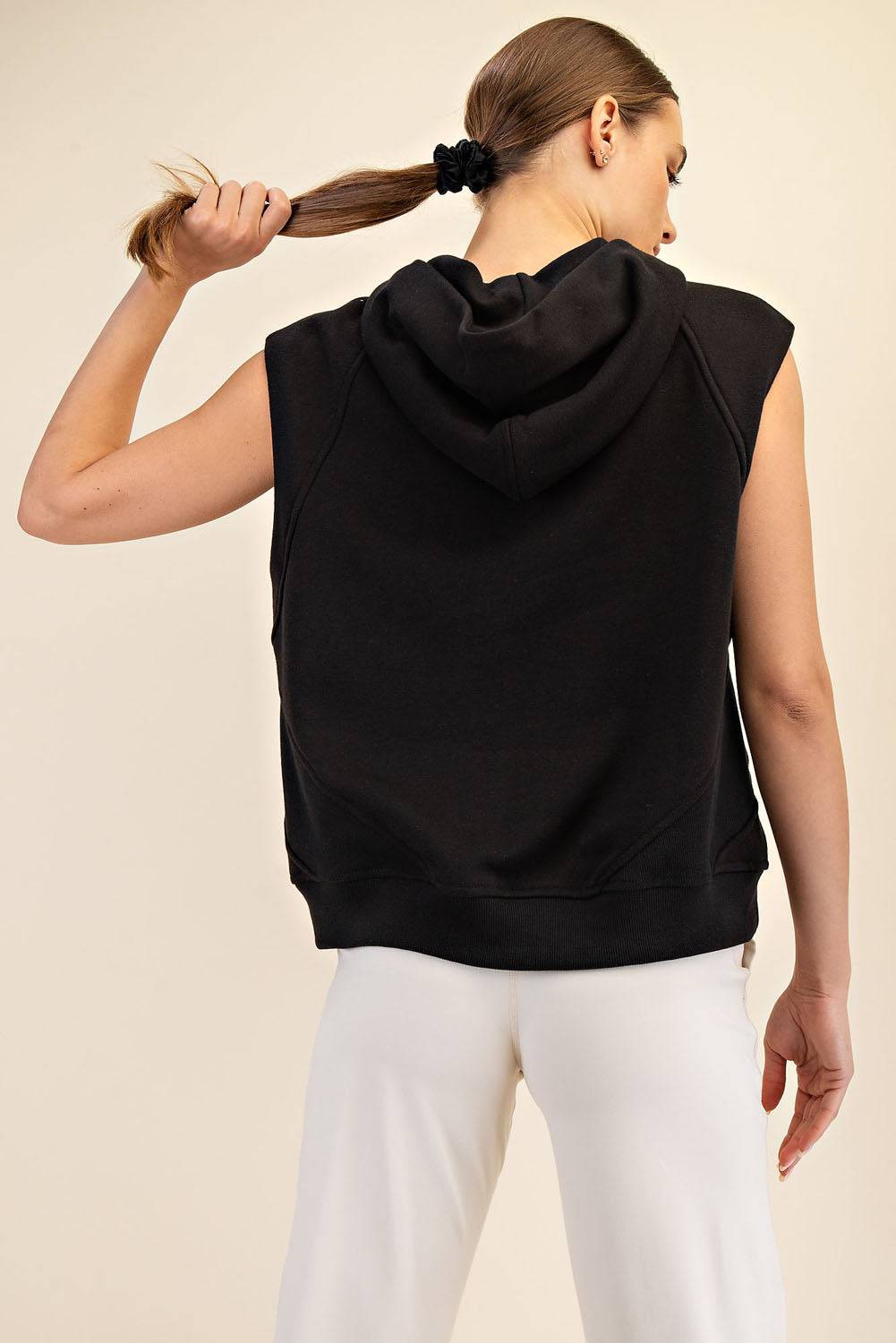 Oversized Sleeveless Hoodie - Hype Up