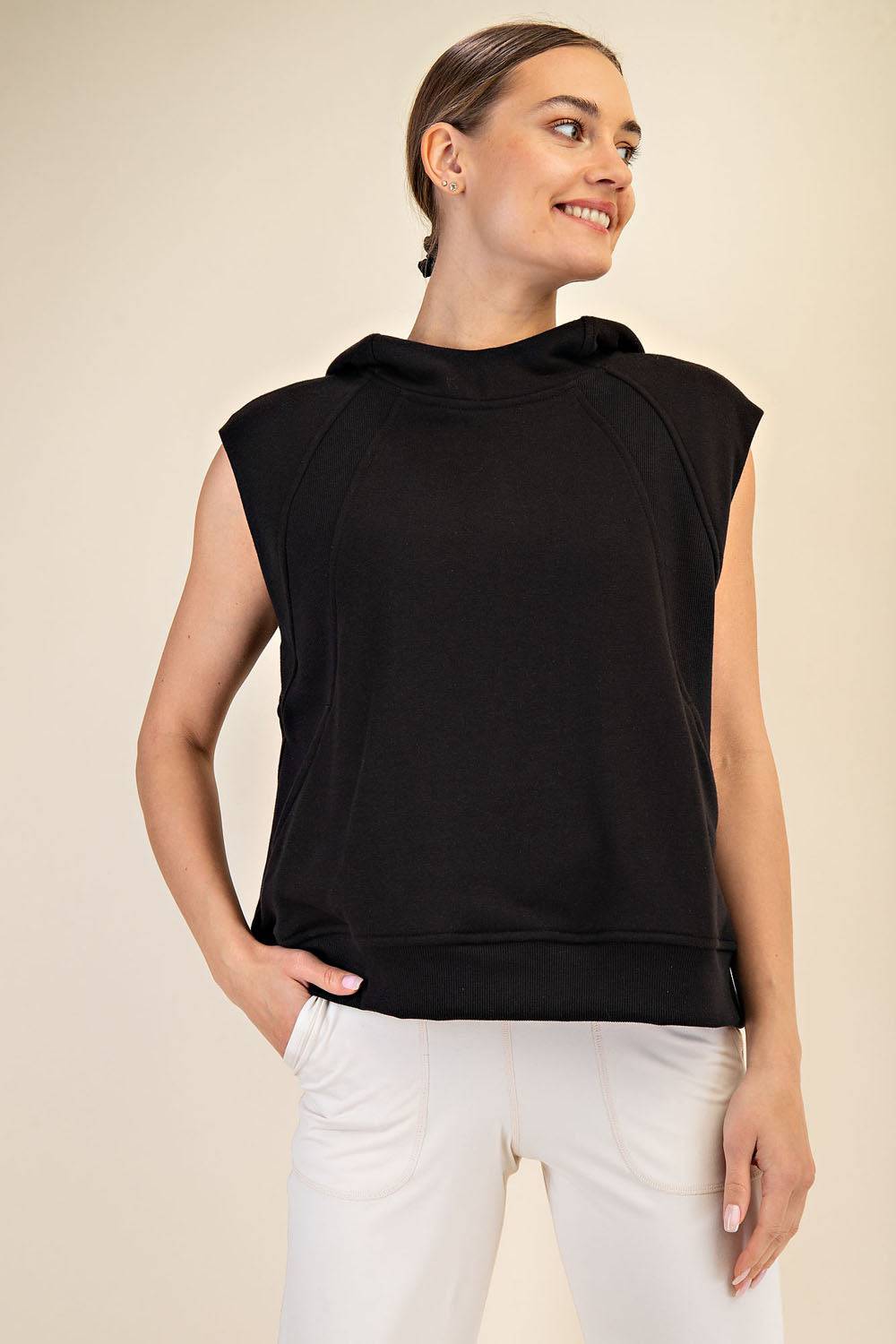 Oversized Sleeveless Hoodie - Hype Up